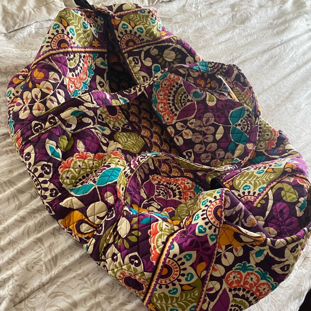 XL Vera Bradley duffel bag plum crazy